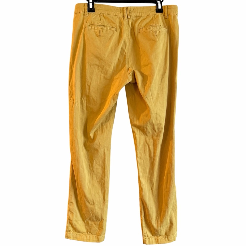Anthropologie Pilcro Mustard Yellow Hyphen Straight Preppy Chino Pants Size 30 - Picture 2 of 6